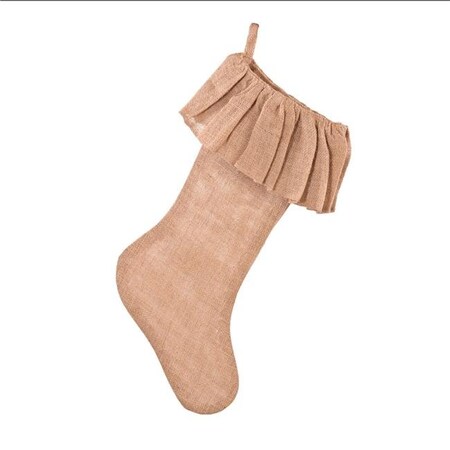 Saro Lifestyle SARO 9613.N1319 13 x 19 in. Jute Christmas Stocking - Natural 9613.N1319